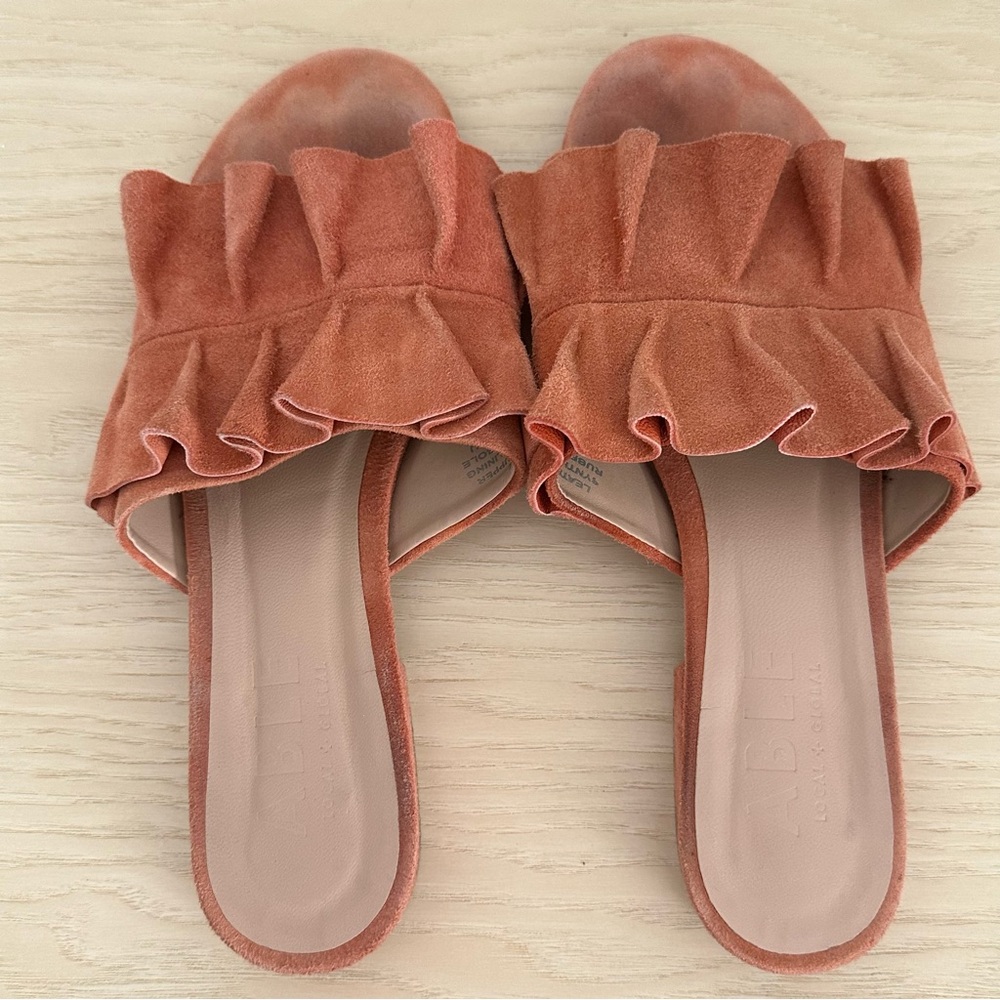 ABLE | Villanueva Ruffle Slide | 8.5